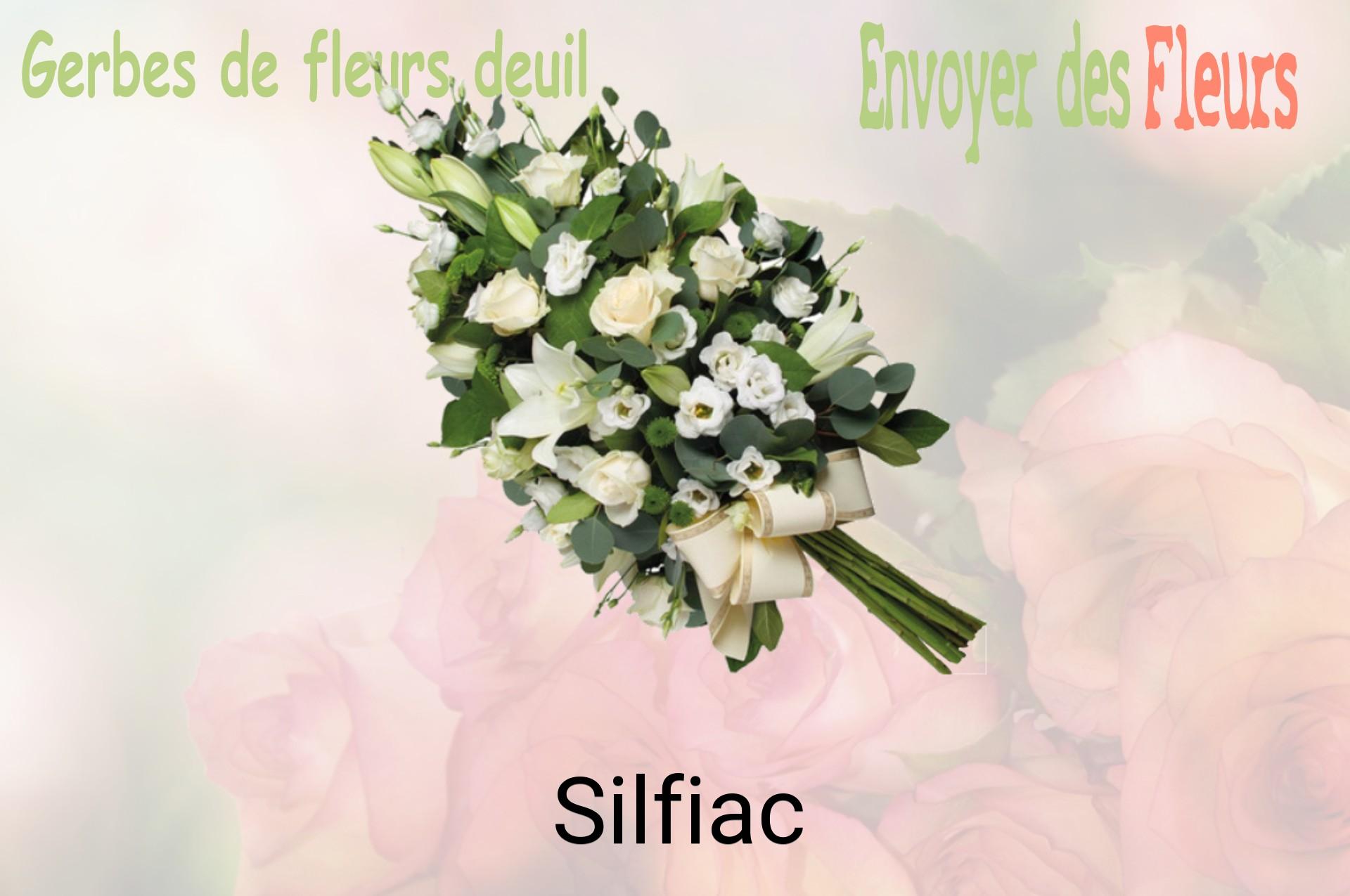 Gerbe de fleurs de deuil livrée à Silfiac